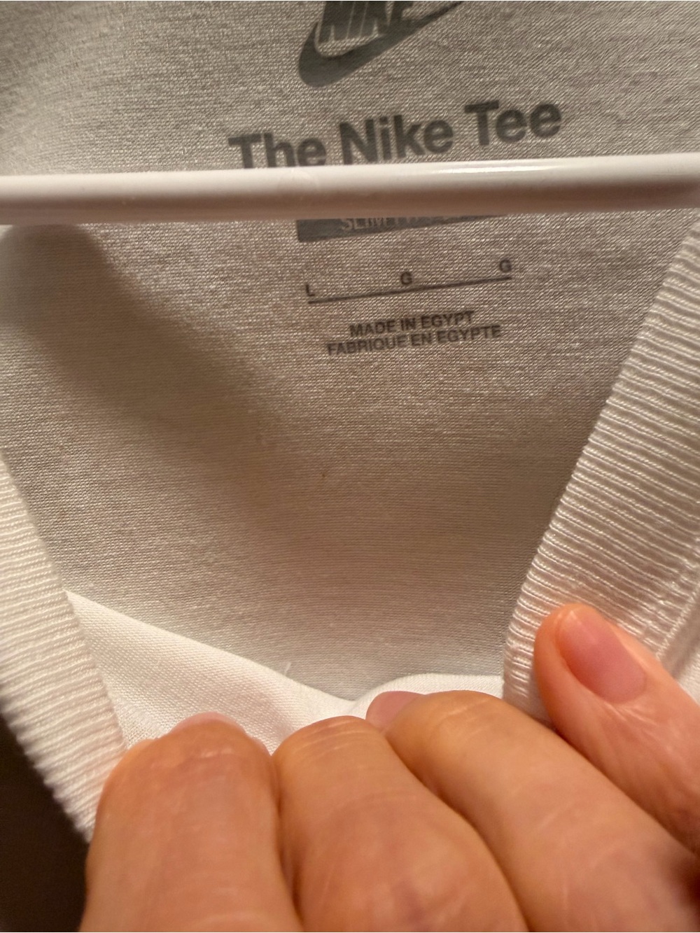 Nike Women’s White Cropped Tee with Embroidered Swoosh - Picture 2 of 2